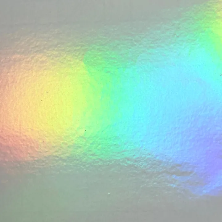 Close-up of the holographic laminate