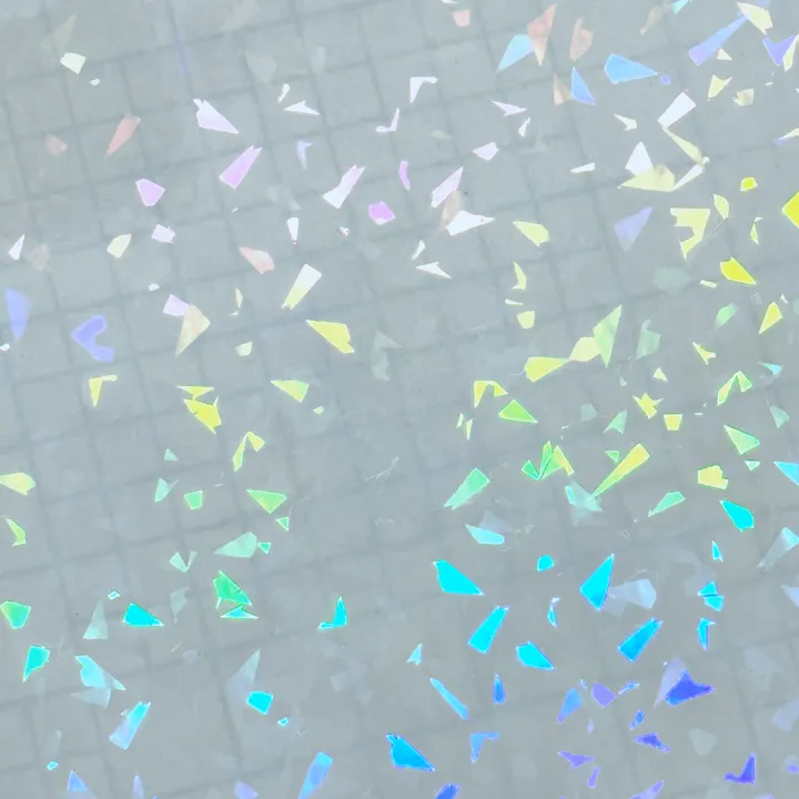 Close-up of the shattered glass laminate